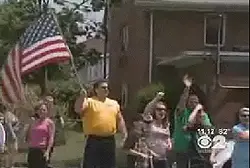 Patriotic Staten Islanders protesting a mosque.